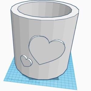 Valentine's day flower pot