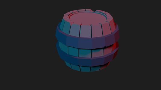 low poly barrel