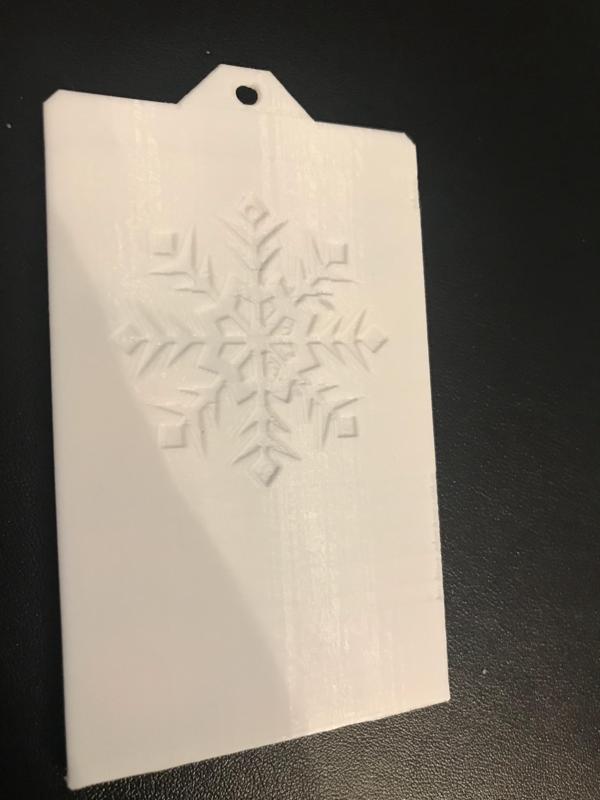 Zink Mini Photo Frame Ornament with Snowflake