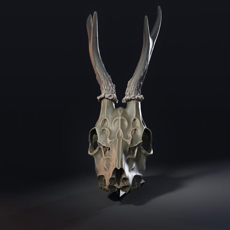 Deer Skull (Pre-Supported)