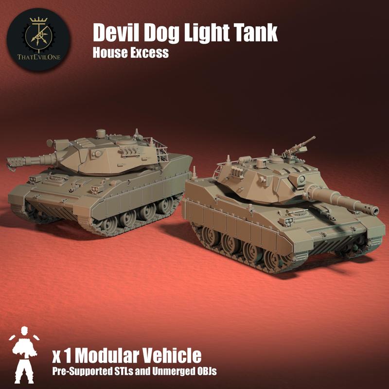 Devil Dog Light Tank - Presupported