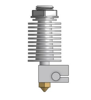 E3D V6 Threaded Heatsink 3D Model (full hotend)