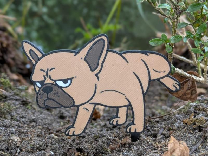 French Bulldog Plant Stake