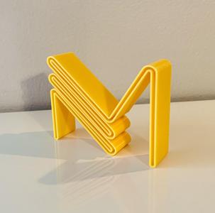 Ski Trails Font Letter M Alternative
