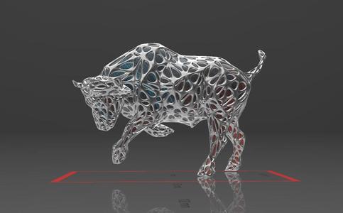 Power of the Wild Buffalo - Voronoi Style - Single Spider Web - Perfect - Easy - Decor - SoliDRawinGS0280