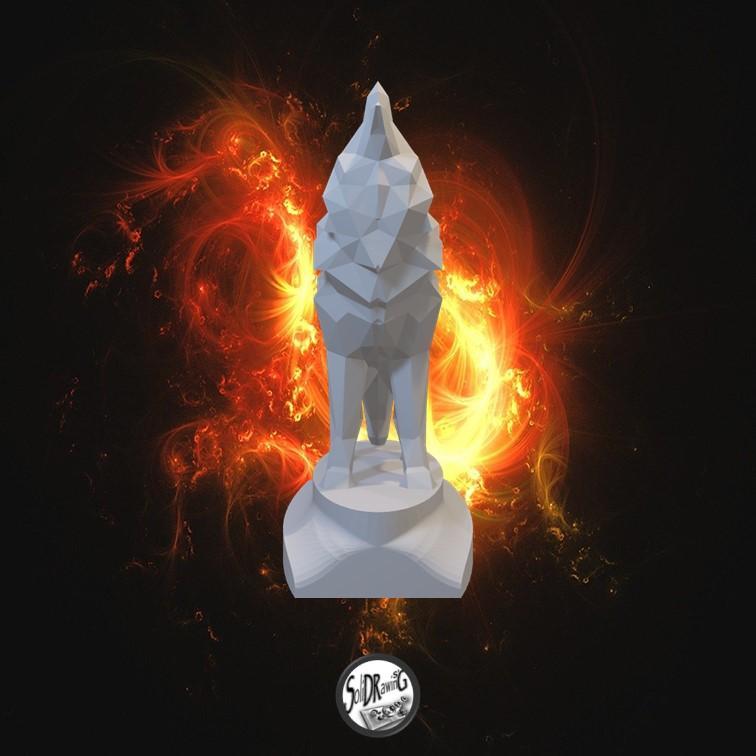 Howling Wolf - LowPoly - Bust - Full - Perfect Design - Easy Print - Decor - SoliDRawinGS0237