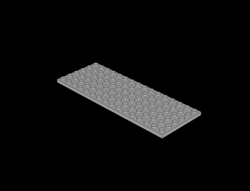 Lego Compatible (3027.dat) Plate  6 x 16
