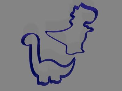 Dinosaur dino cookie cutter x2