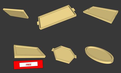 SCULDO – Elegant Tray Collection (6 Print-Ready Models)