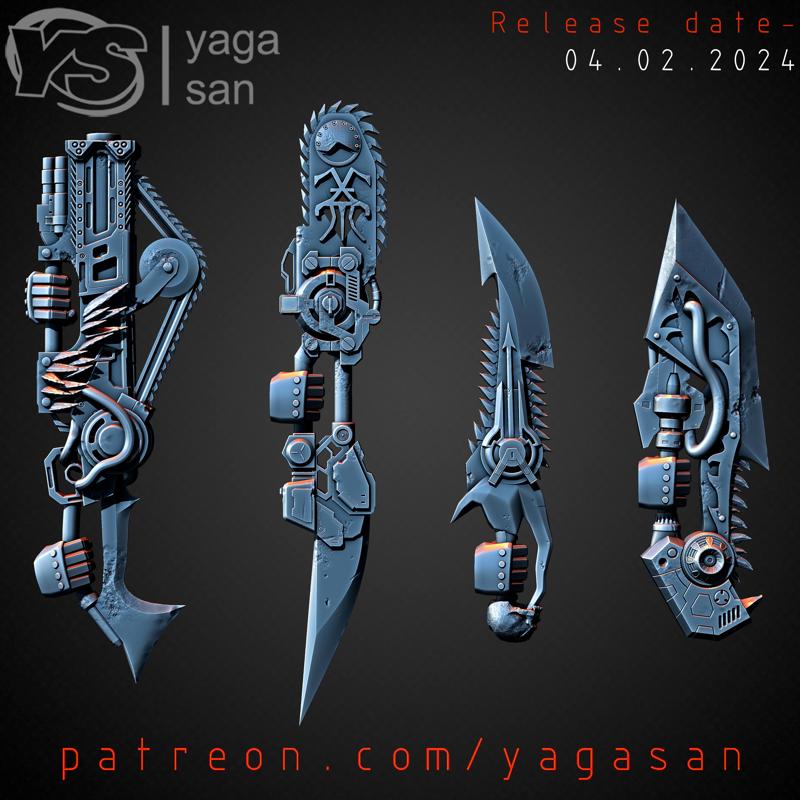 Chaos Chainsaw Weapons KitBASH Pack