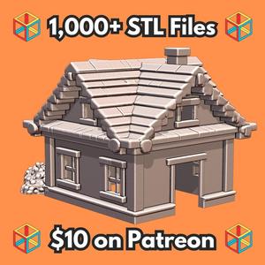 Rustic Cottage Pet Hideaway for Small Animals and Reptiles MineeForm FDM 3D Print STL File