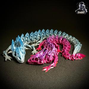 Skeleton Dragon - Articulated - Print in Place - No Supports - Flexi - Multicolor