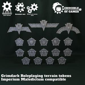 Grimdark roleplaying terrain tokens