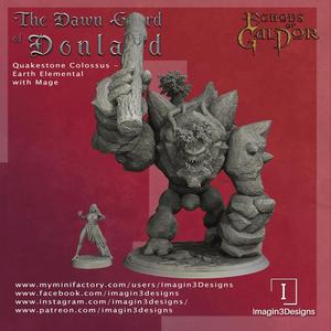 Quakestone Colossus Earth Elemental with Mage