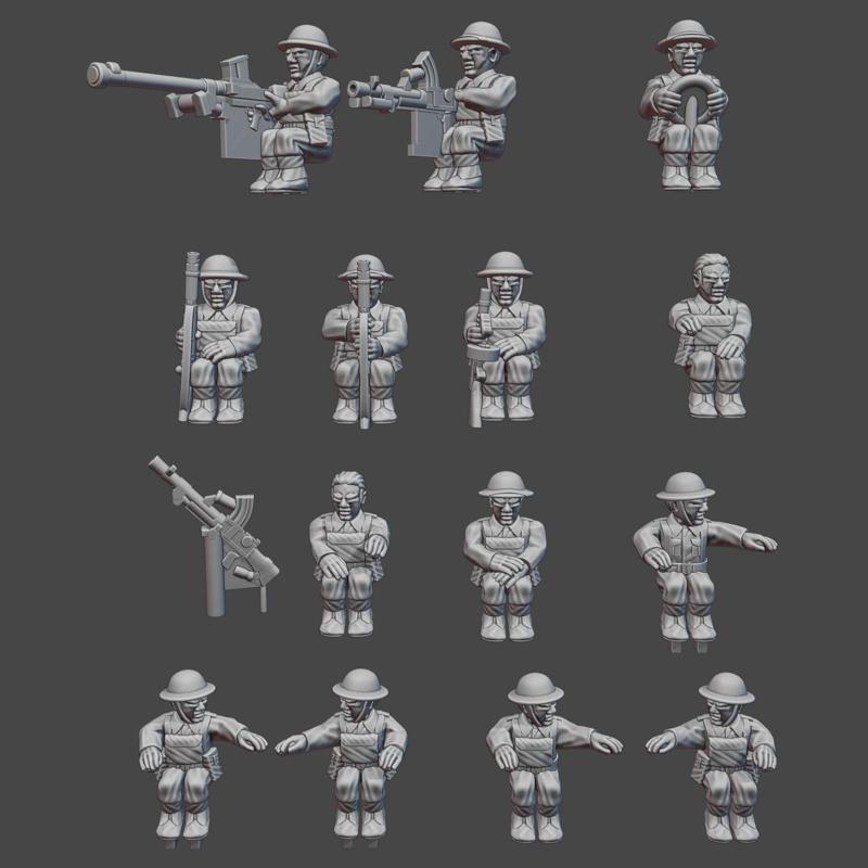 British WW2 Drivers & Vehicle Passengers (1939-45) with & without Respirators WWII-GB-12
