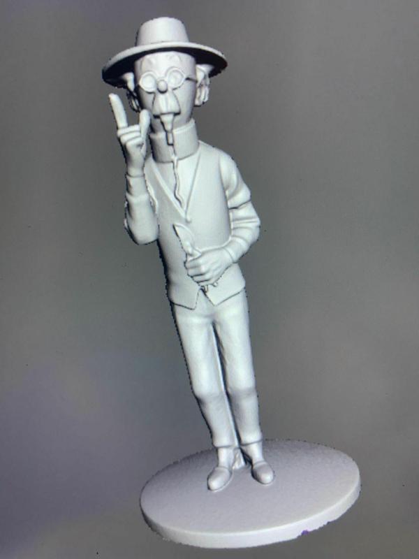 tintin tornasol gardener the jewels of the castafiore .stl .obj