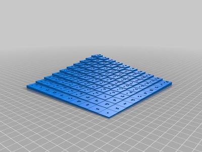 Braille: multiplication table 10x10