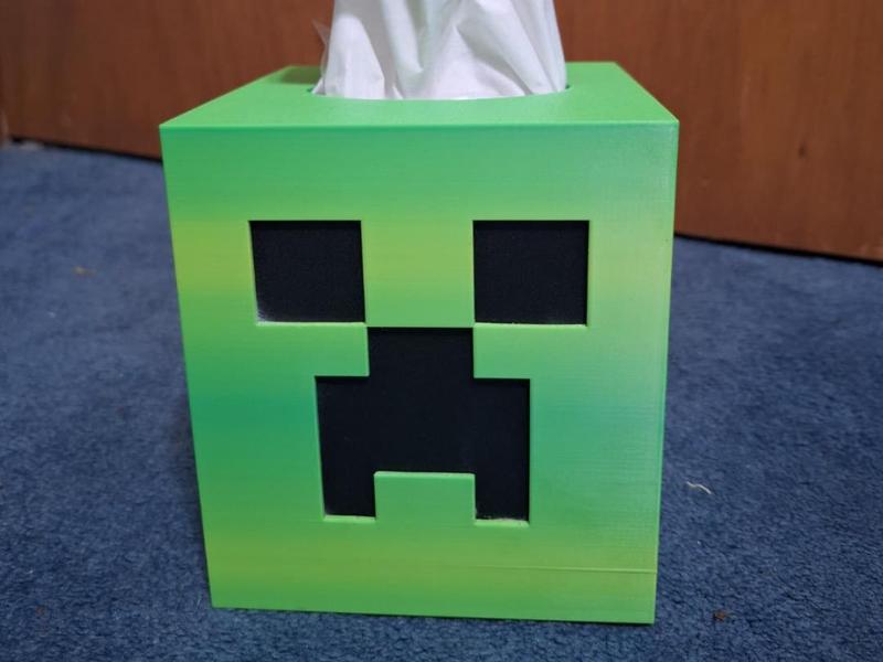 Creeper Inspired Tissue Box Cover