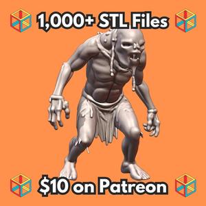 28mm Sci-Fi Gruesome Ghoul Creature with Slime MineeForm FDM 3D Print STL File
