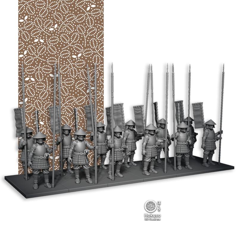 Ashigaru Infantry Standing with Yari