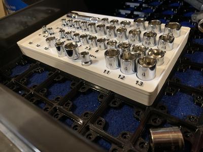 Gridfinity SAE and Metric Socket Holder