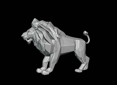 Low Poly Lion K147 Gift Bust Figure Unique & Detailed 3D Print Model