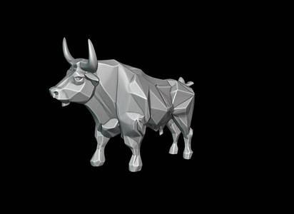 Low Poly Bull K145 Gift Bust Figure Unique & Detailed 3D Print Model