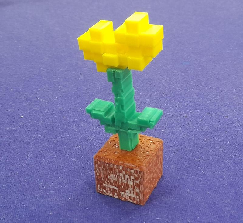 Minecraft Flower and earth cube