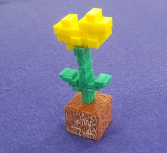 Minecraft Flower and earth cube