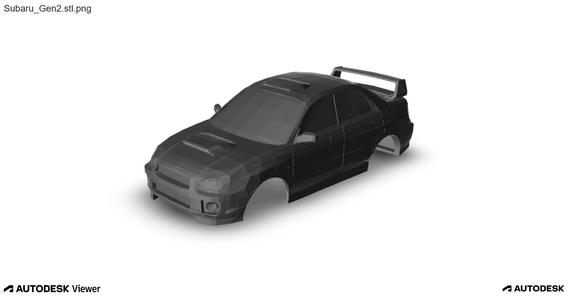 Sarubaru Ympreza -Turbo Racing Body Shell 1:76 (Gen2)