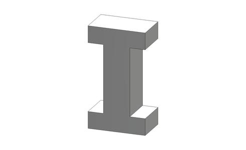 I Letter Rockwell Font Letter