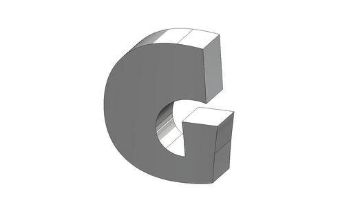 G Letter Showcard Gothic Font Letter