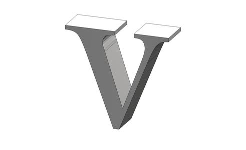 V Baskerville Old Face Font Letter
