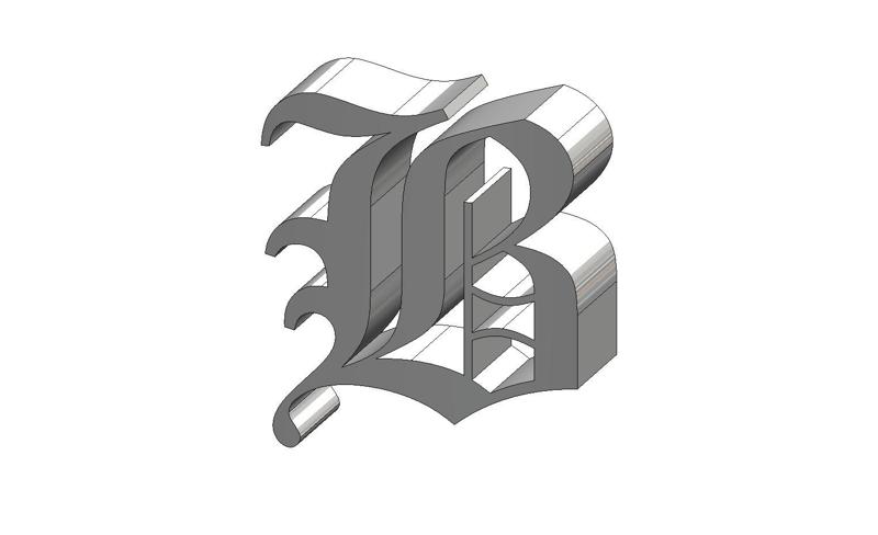 B Letter Old English Text MT Font