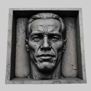 Arnold Schwarzenegger head relief actor