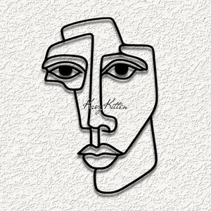 ABSTRACT FACE MINIMALIST LINE WALL ART HOME DECOR