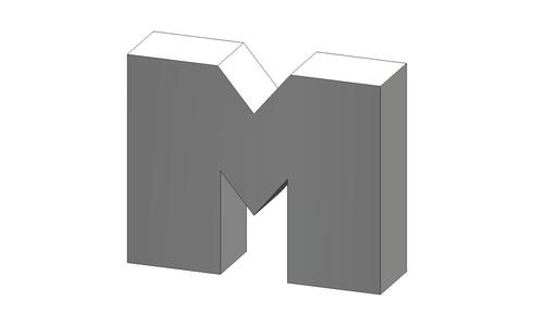 M Letter Gill Sans Font Letter