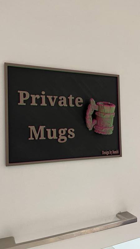 Office Information Sign Series >Private Mugs<
