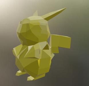 Low poly pikachu