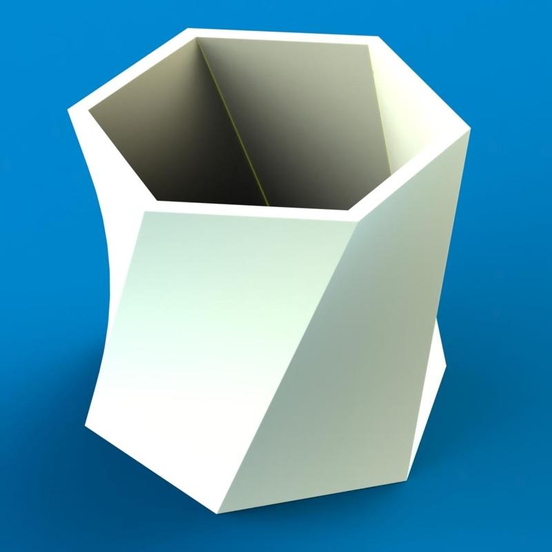 Hexagonal vase