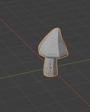 Low polly mushroom