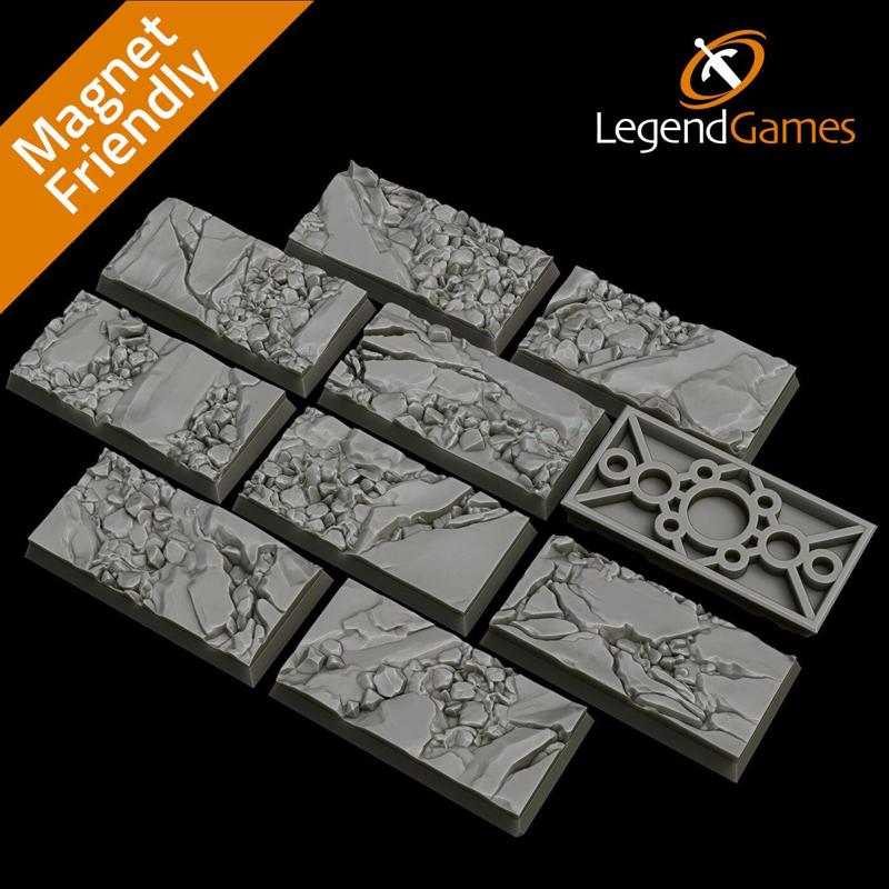 25x50mm Rectangular Cavalry Bases - LegendGames.