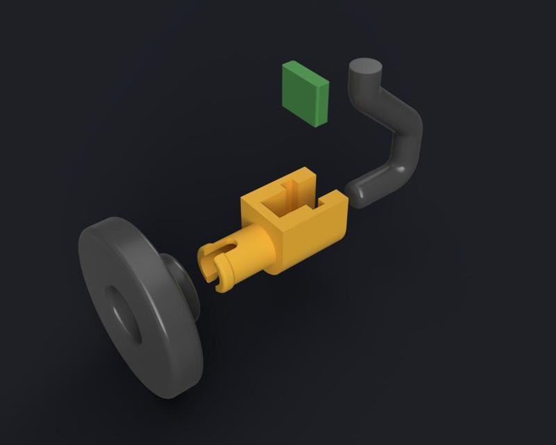 AEG dishwasher wheel axle spare part