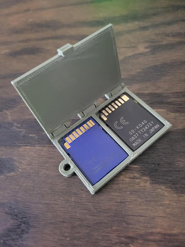 Dual SD Card Keychain