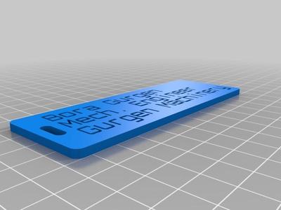 My Customized Customizer Version of luggage label v2