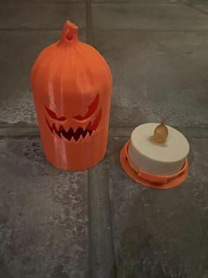 hanging pumpkin halloween tealight