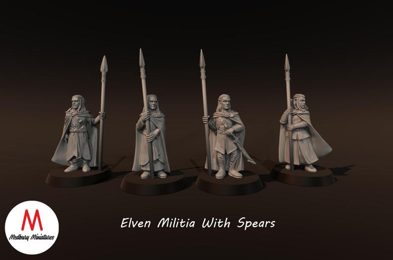 Elven Militia With Spears