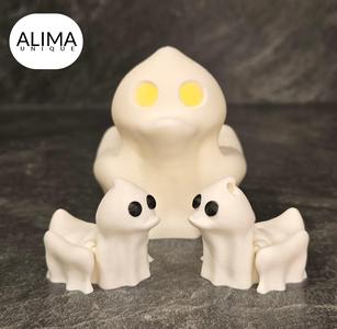 Flexi ghost duck + keychain + deco