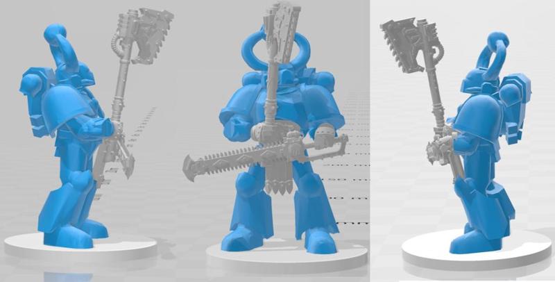 Push weapons for 90's Chaos Warriors - WH40k