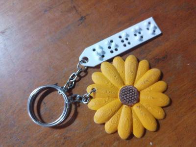 Customizable braille keychain